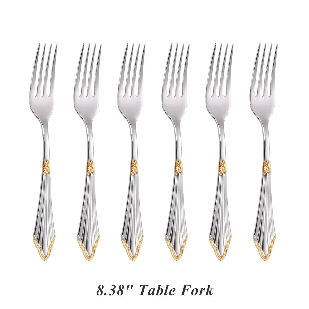 6pcs Table Spoons Set of 6 Stainless Steel Tablespoon Soup Spoon Set Royal 6 Pieces Dinner Spoon for Kitchen/Home/Restaurant