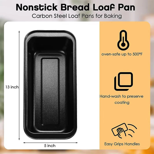 Nonstick Loaf Pan, Rectangle Carbon Steel Baking Toast Pan for Oven, Homemade Cakes, Breads, Meatloaf, Brownies Pound Cake Mold