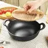 Cast Iron Pot Uncoated And Non Stick wok Casserole kitchen cooking pot cast iron skillet Cookware wok pan fry pan