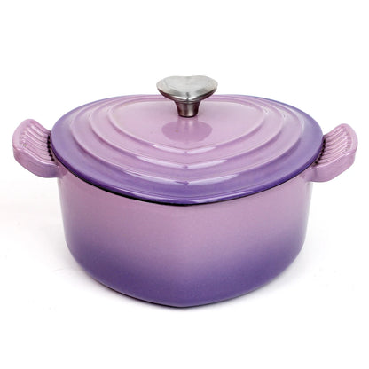 Preminum Cast Iron Dutch Oven with Lid, Heart-shape Enameled Soup Pot for All Stove Tops,Suitable for Stew Baking Slow Cooking