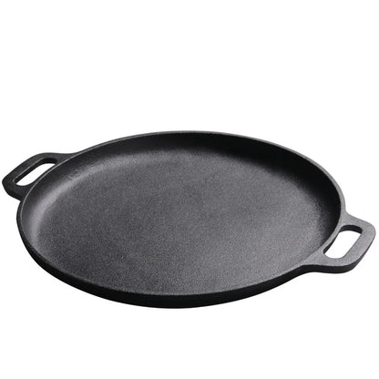 Cast Iron Skillet Pan Pancake Pizza Pan Thickened Oyster Raw Steak Pork Chicken Vegetables Cooking Pot Kitchen Outdoor BBQ Grill