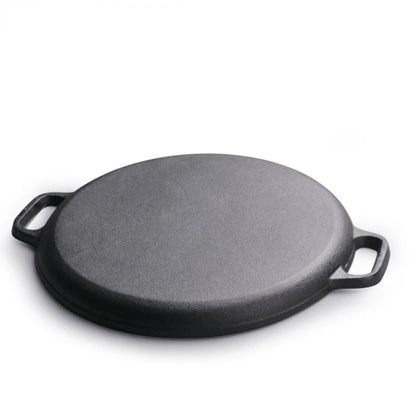 Cast Iron Skillet Pan Pancake Pizza Pan Thickened Oyster Raw Steak Pork Chicken Vegetables Cooking Pot Kitchen Outdoor BBQ Grill