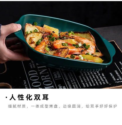 Bread Pan for Baking Tools and Accessories Oven Tray Kitchen Utensil Porcelain Dishes Cooking Utensils Bakeware Ceramic Pans Bar