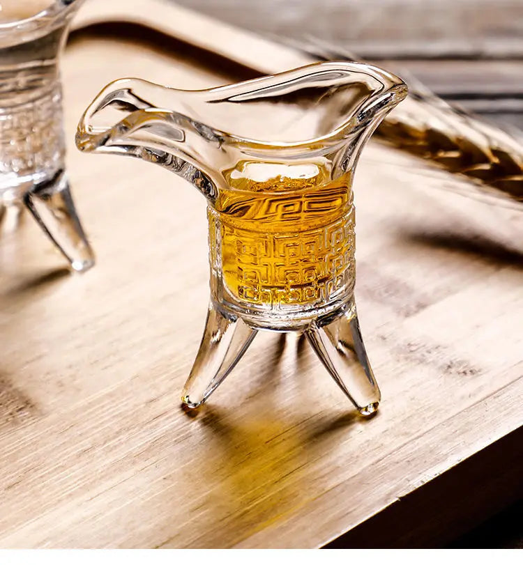 10ml/100ml-6Pcs/set Transparent Wine Glass Set Spirit Glass Brandy Whiskey Vodka Shot Glass Nordic Style Family Party Wine Set