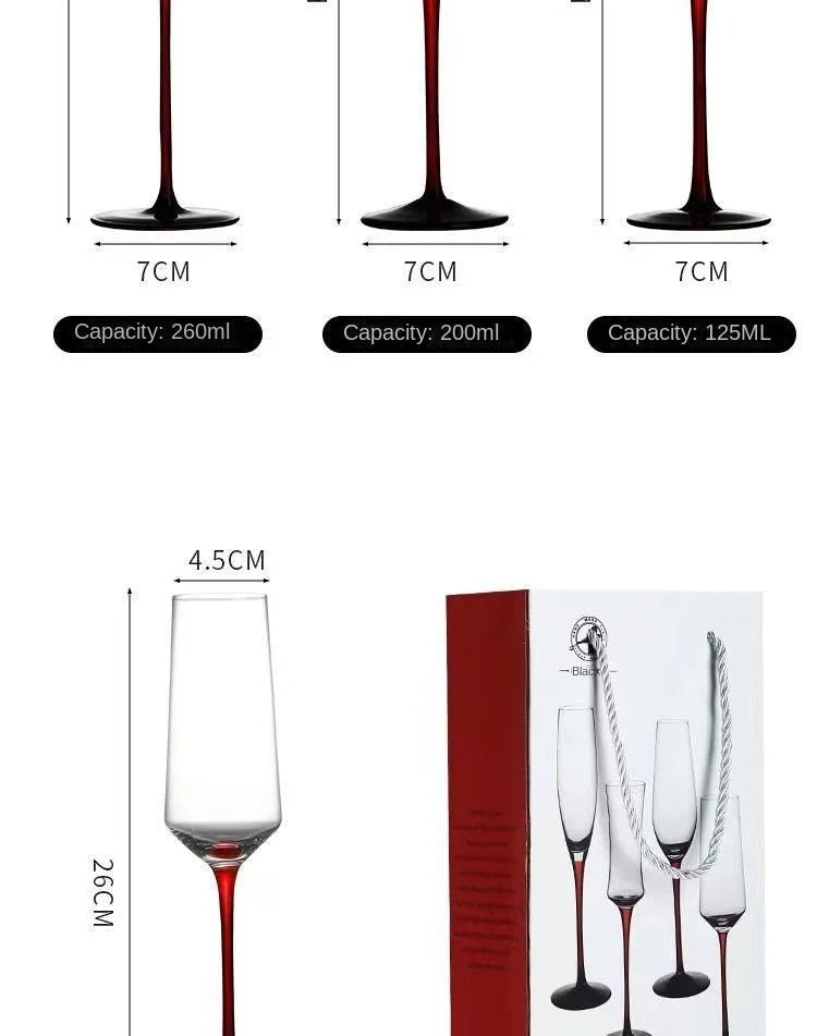 2Pcs/sets European Champagne Glass Goblet Gift Box Creative Crystal Glass Red Wine Champagne Glass Friends And Couples Gift