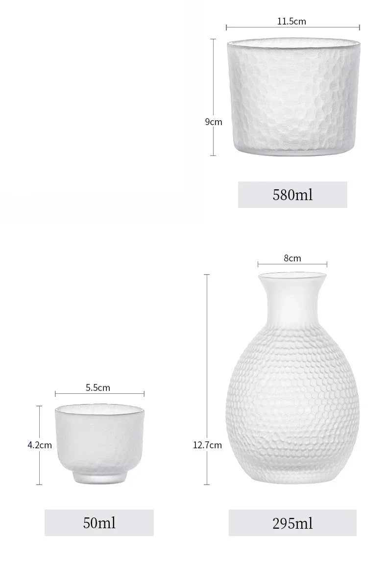Japanese Glass Bar Sets Glass Sake Wine Set Baijiu Whisky Cocktail Set Glass Flask Barware Family Gathering Wine Glasses Gifts