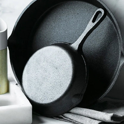 Cast Iron Frying Pan 14/16/20cm Non-stick Fried Steak Pot Egg Pancake Skillet for Gas Induction Cooker Universal Cookware