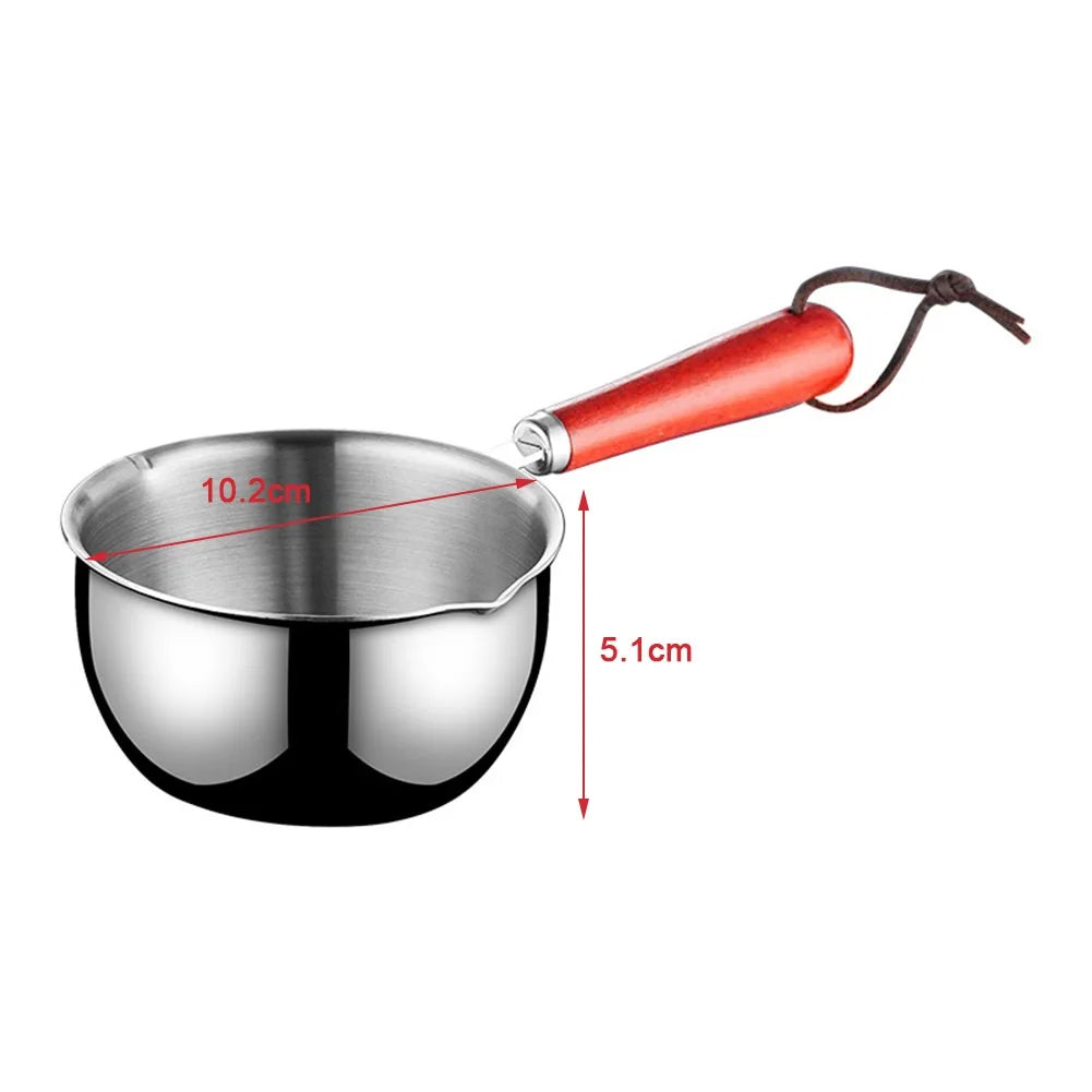 Stainless Steel Hot Oil Pot Milk Pan Stainless Steel Sauce Small Saucepan Cooking Boiling Butter Warmer Melting Kitchen Pan
