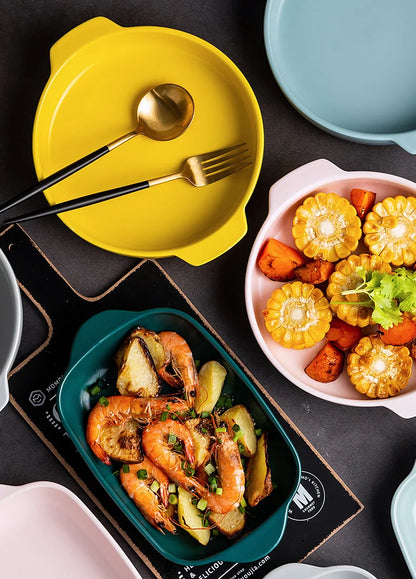 Bread Pan for Baking Tools and Accessories Oven Tray Kitchen Utensil Porcelain Dishes Cooking Utensils Bakeware Ceramic Pans Bar