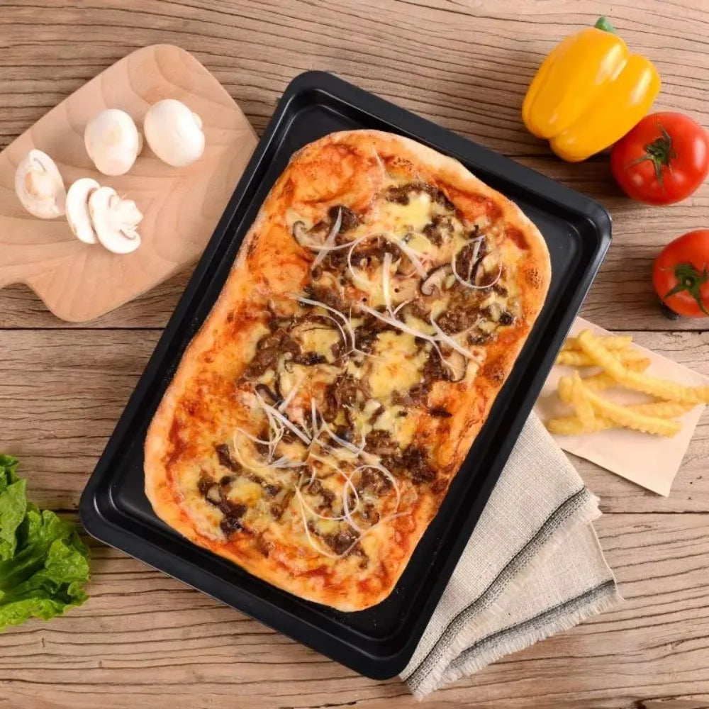 Easy Clean Rectangle Baking Pan High Temperature Resistance DIY Baking for Kitchen Carbon Steel Baking Non-Stick Baking Tray