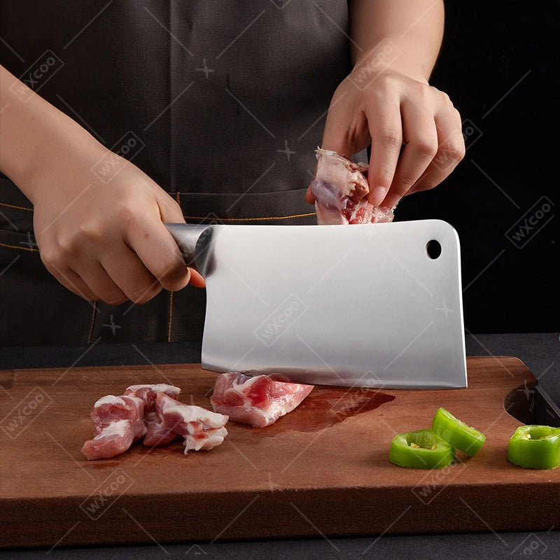All Steel Kitchen Knife Set 7inch Santoku Knife Multi-Purpose Butcher Knife Bread Cutting Melon Fruit Knife Kitchen Accessories