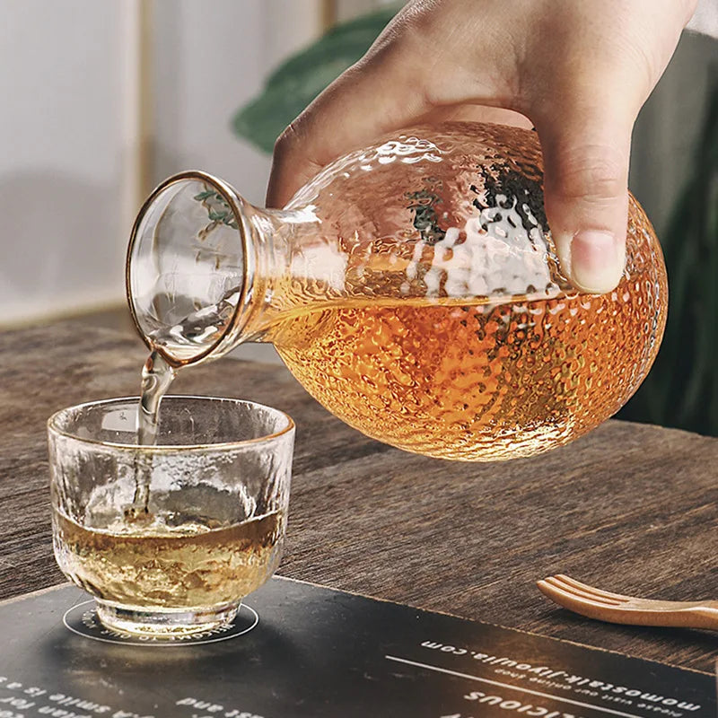 Japanese Glass Bar Sets Glass Sake Wine Set Baijiu Whisky Cocktail Set Glass Flask Barware Family Gathering Wine Glasses Gifts