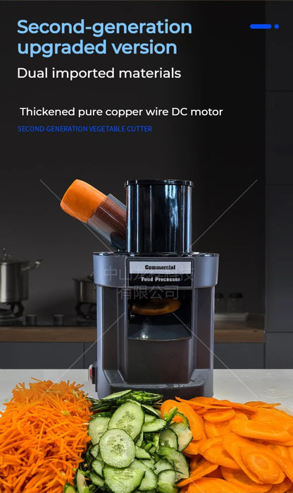 220V Vegetable Chopper  Multifunctional Electric Cutting Machine Carrot Potato Cutter Slice Shred Diced Food Processor