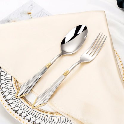 6pcs Table Spoons Set of 6 Stainless Steel Tablespoon Soup Spoon Set Royal 6 Pieces Dinner Spoon for Kitchen/Home/Restaurant