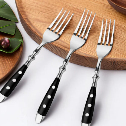 1/4/6/8 German High Carbon Stainless Steel Steak Knife Set Table Knife And Table Fork Set Double Forged Full Handle Dinner Knife