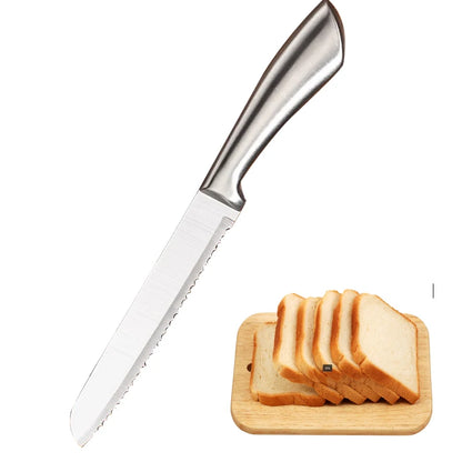 All Steel Kitchen Knife Set 7inch Santoku Knife Multi-Purpose Butcher Knife Bread Cutting Melon Fruit Knife Kitchen Accessories