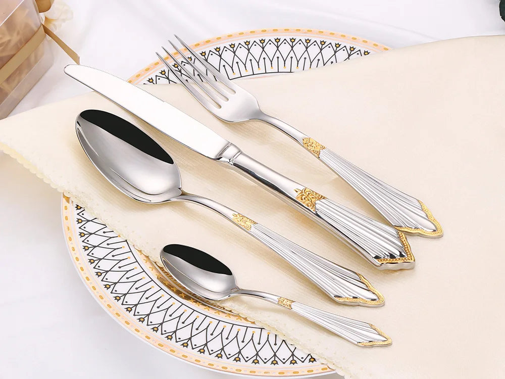 Royal Pack of 6 Table Knives Mirror Polished Set of 6 Dinner Knife Dishwasher Safe Suitable for Home Use Kitchen Pub