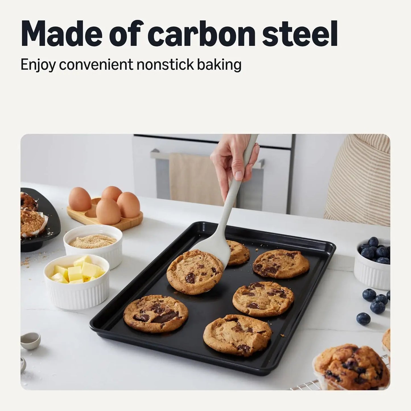 Nonstick Bakeware 6-Piece Set, Stackable, Dishwasher and Oven-Safe, Baking Pan