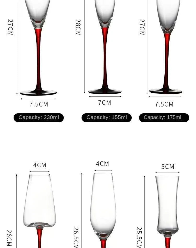 2Pcs/sets European Champagne Glass Goblet Gift Box Creative Crystal Glass Red Wine Champagne Glass Friends And Couples Gift
