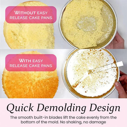 Round Cake Pans DIY Stainless Steel Baking Mold for Cheesecake Sponge Cake Non Stick Oven Safe Bakeware Cake Decorating Tools