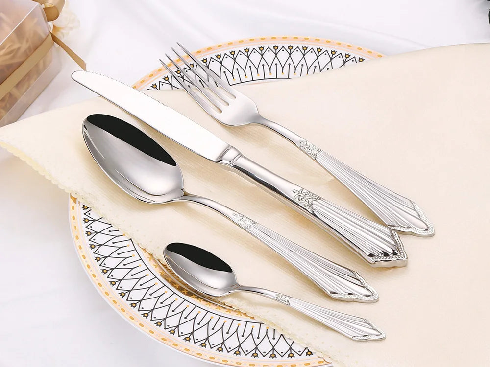 6pcs Table Spoons Set of 6 Stainless Steel Tablespoon Soup Spoon Set Royal 6 Pieces Dinner Spoon for Kitchen/Home/Restaurant