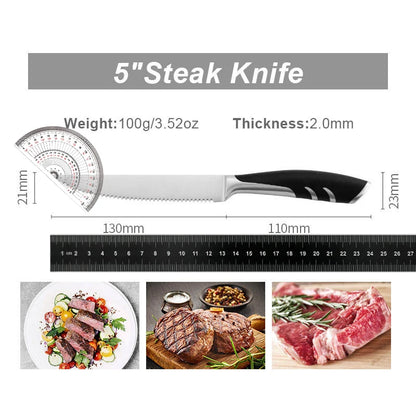 1/4/6/8 German High Carbon Stainless Steel Steak Knife Set Table Knife And Table Fork Set Double Forged Full Handle Dinner Knife