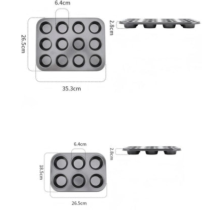 1pack Muffin Pan 6/12 Cups Square Cupcake Pan Muffin Tray Cupcake Mold Muffin Pan Carbon Steel Baking Pan Non Stick Bakeware