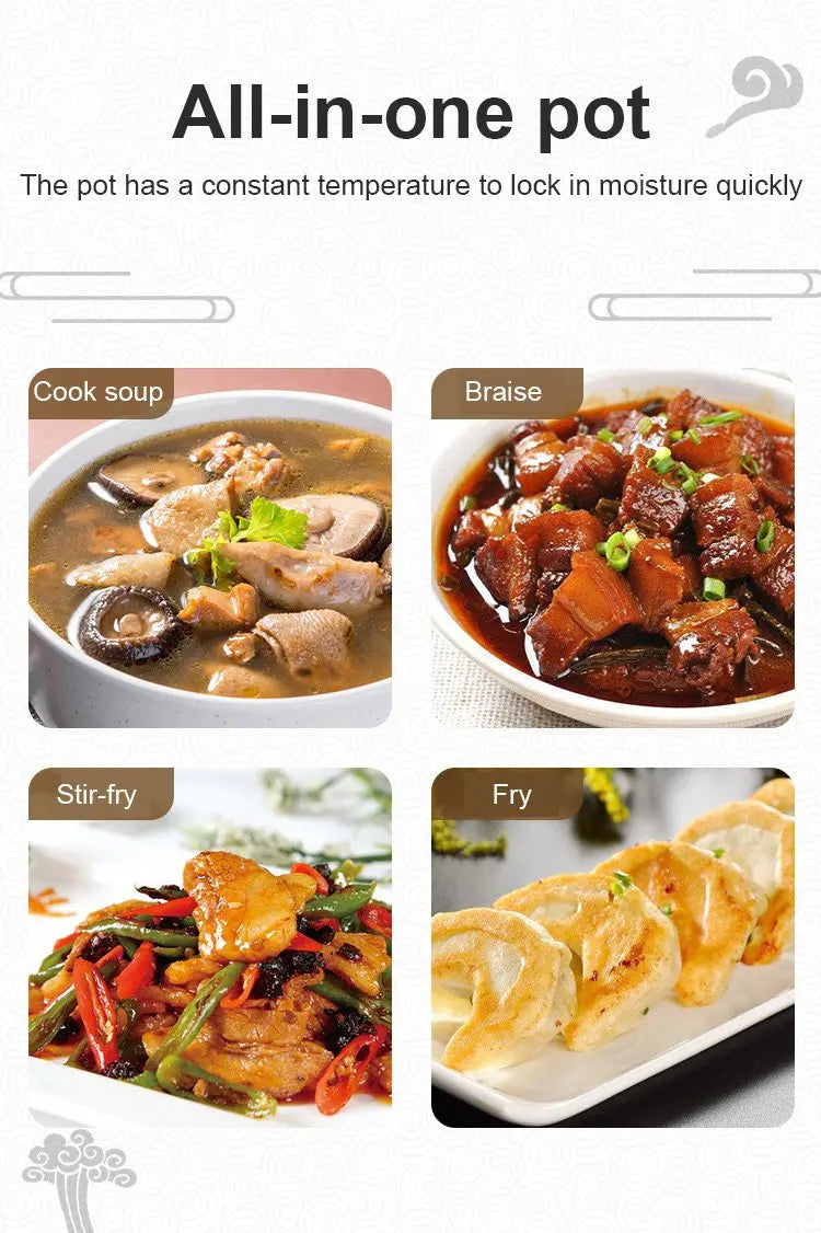 Cast Iron Pot Uncoated And Non Stick wok Casserole kitchen cooking pot cast iron skillet Cookware wok pan fry pan