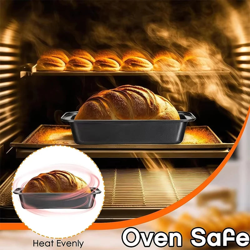 Nonstick Loaf Pan, Rectangle Carbon Steel Baking Toast Pan for Oven, Homemade Cakes, Breads, Meatloaf, Brownies Pound Cake Mold
