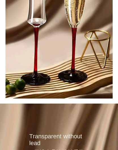 2Pcs/sets European Champagne Glass Goblet Gift Box Creative Crystal Glass Red Wine Champagne Glass Friends And Couples Gift