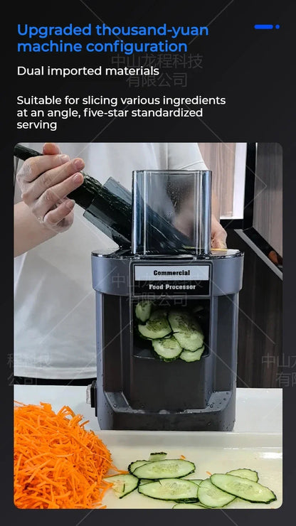220V Vegetable Chopper  Multifunctional Electric Cutting Machine Carrot Potato Cutter Slice Shred Diced Food Processor