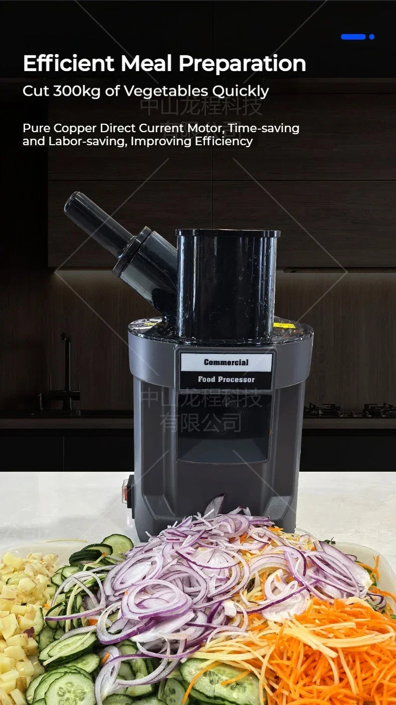 220V Vegetable Chopper  Multifunctional Electric Cutting Machine Carrot Potato Cutter Slice Shred Diced Food Processor