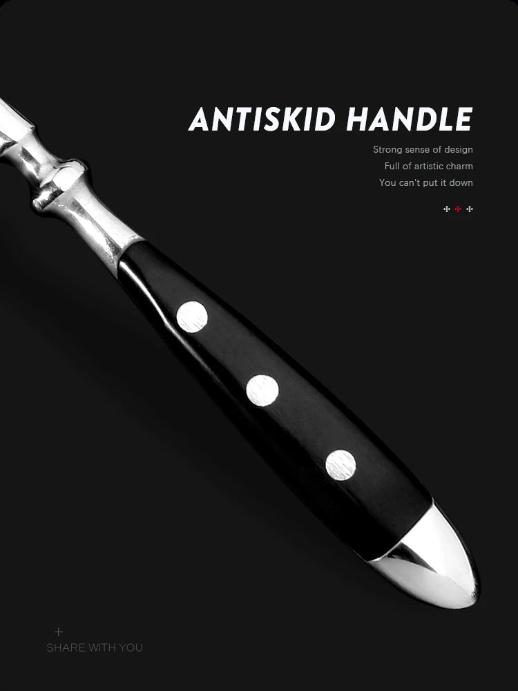1/4/6/8 German High Carbon Stainless Steel Steak Knife Set Table Knife And Table Fork Set Double Forged Full Handle Dinner Knife