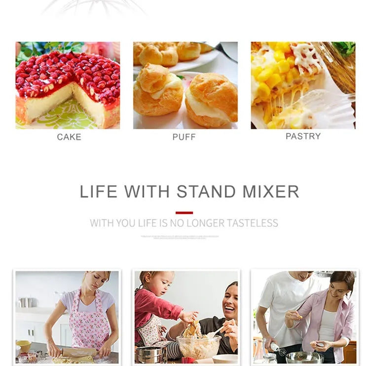 6.5L Food Mixer Commercial Food Processor 1300W Stand Mixer