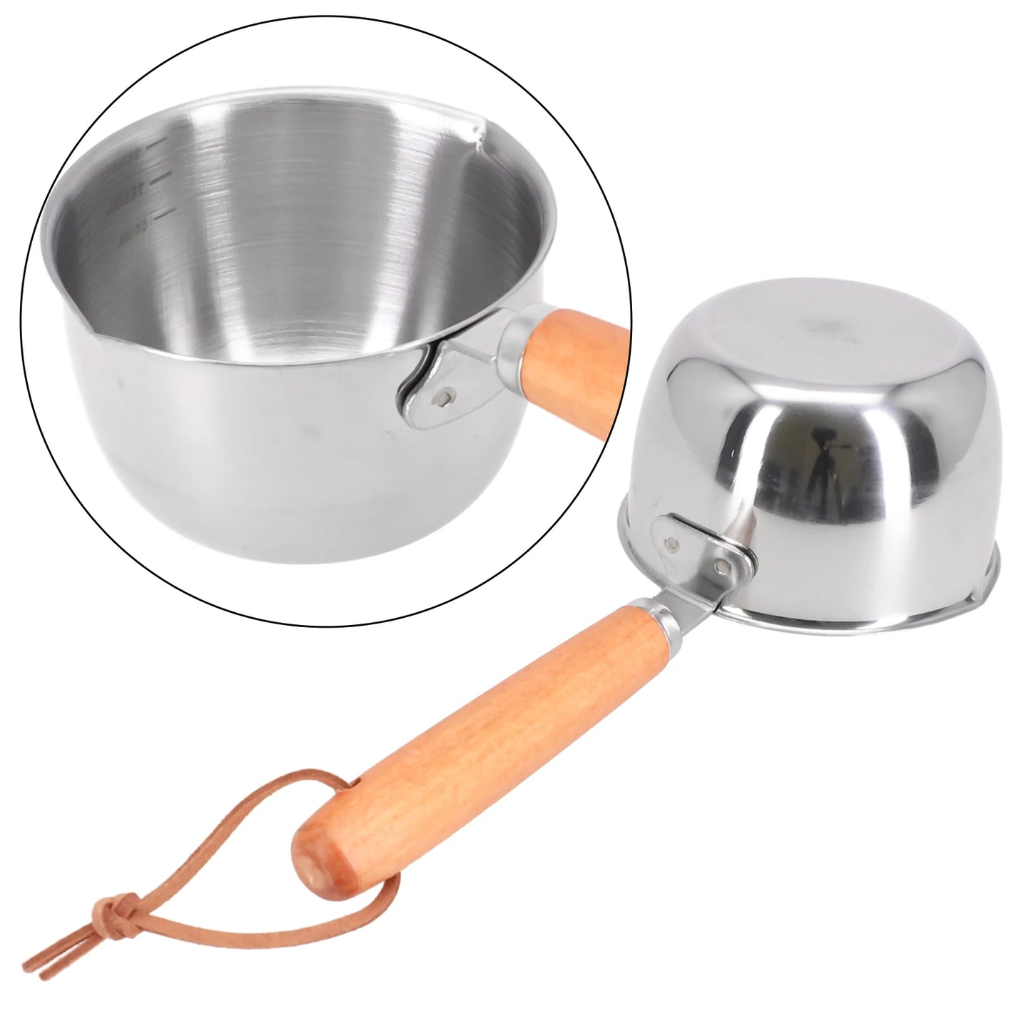 Stainless Steel Hot Oil Pot Milk Pan Stainless Steel Sauce Small Saucepan Cooking Boiling Butter Warmer Melting Kitchen Pan