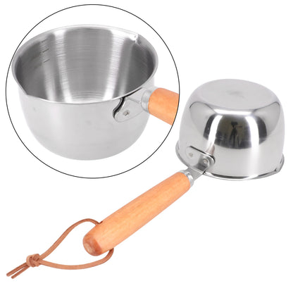 Stainless Steel Hot Oil Pot Milk Pan Stainless Steel Sauce Small Saucepan Cooking Boiling Butter Warmer Melting Kitchen Pan