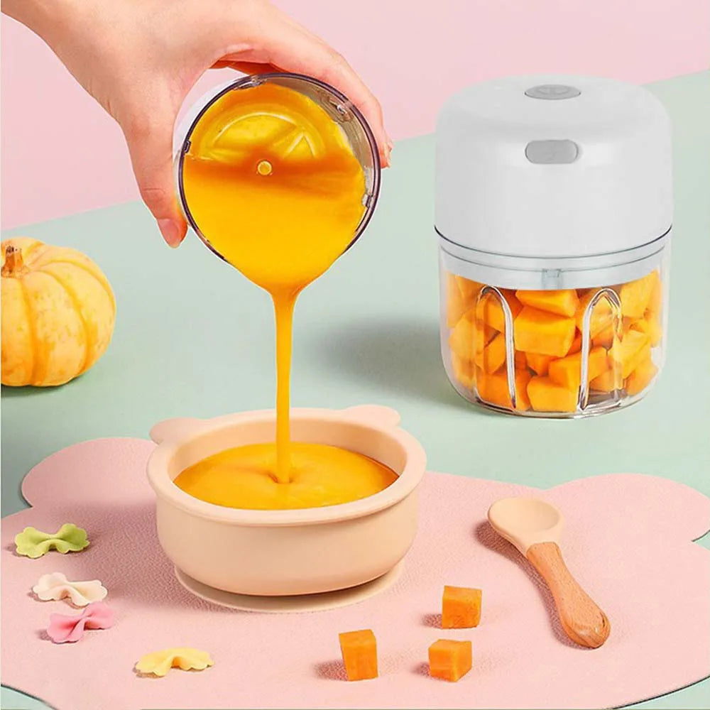 100ML/250ML Electric Garlic Chopper, Portable Food Processor, Rechargeable Vegetable Chopper Blender for Nuts Chili Onion