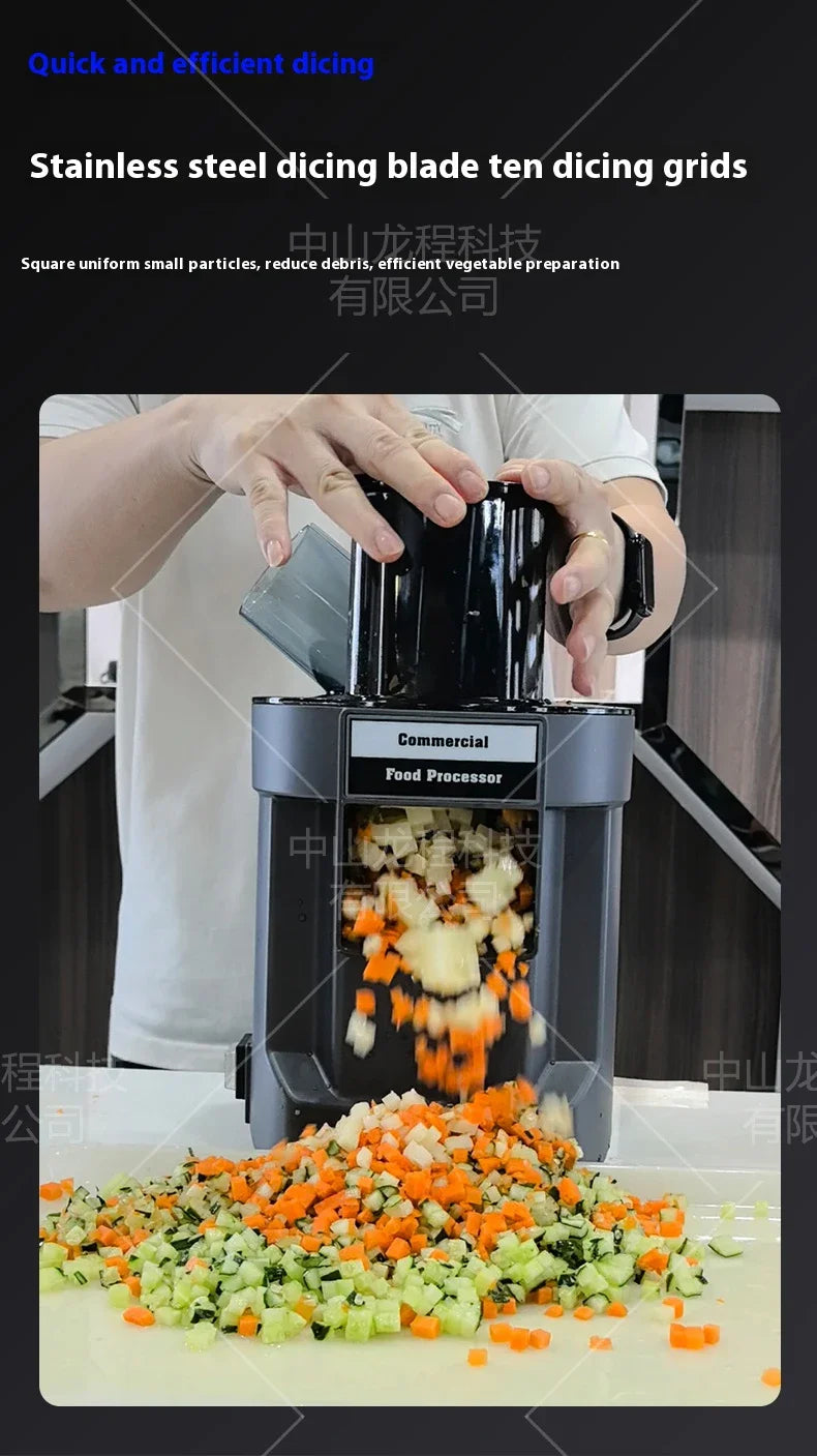 220V Vegetable Chopper  Multifunctional Electric Cutting Machine Carrot Potato Cutter Slice Shred Diced Food Processor