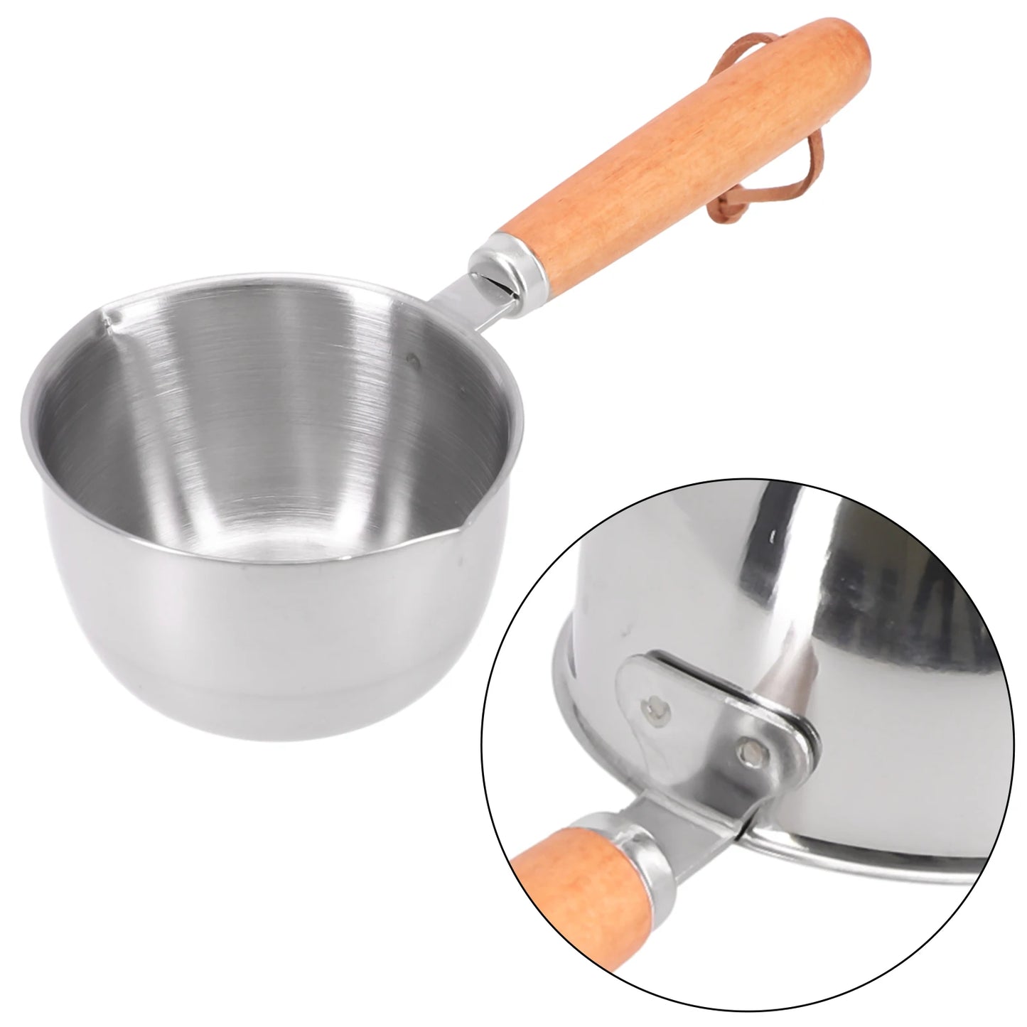 Stainless Steel Hot Oil Pot Milk Pan Stainless Steel Sauce Small Saucepan Cooking Boiling Butter Warmer Melting Kitchen Pan
