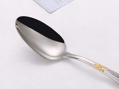 6pcs Table Spoons Set of 6 Stainless Steel Tablespoon Soup Spoon Set Royal 6 Pieces Dinner Spoon for Kitchen/Home/Restaurant