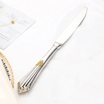 Royal Pack of 6 Table Knives Mirror Polished Set of 6 Dinner Knife Dishwasher Safe Suitable for Home Use Kitchen Pub