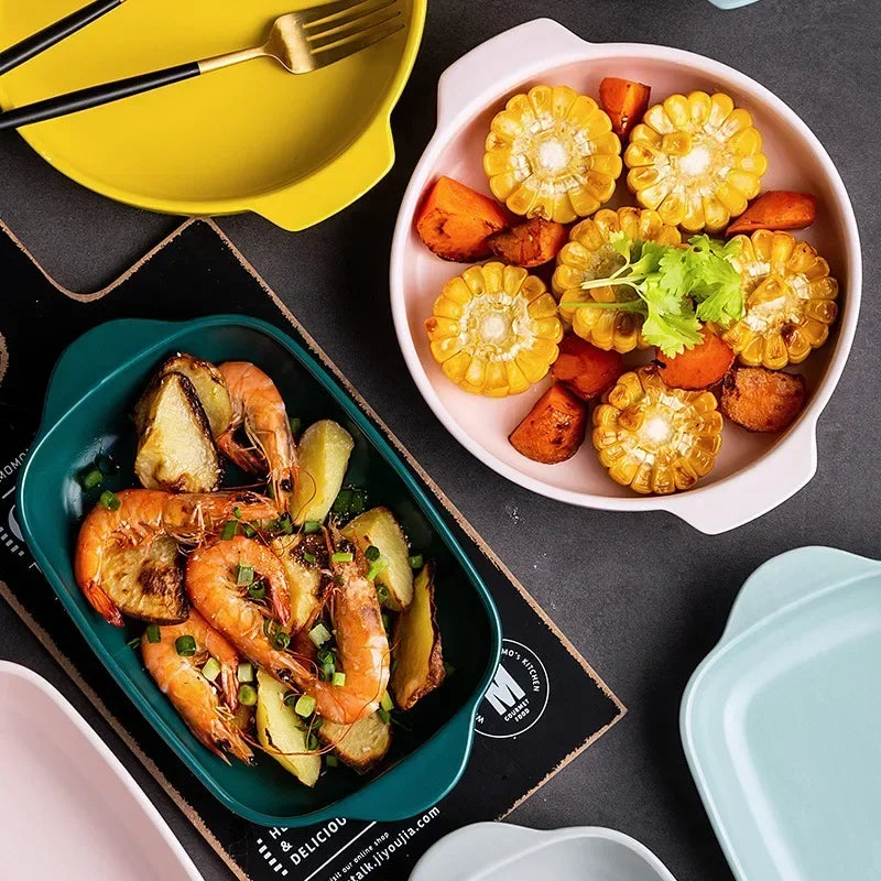 Bread Pan for Baking Tools and Accessories Oven Tray Kitchen Utensil Porcelain Dishes Cooking Utensils Bakeware Ceramic Pans Bar