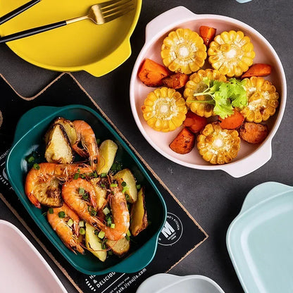 Bread Pan for Baking Tools and Accessories Oven Tray Kitchen Utensil Porcelain Dishes Cooking Utensils Bakeware Ceramic Pans Bar