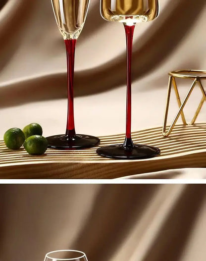 2Pcs/sets European Champagne Glass Goblet Gift Box Creative Crystal Glass Red Wine Champagne Glass Friends And Couples Gift