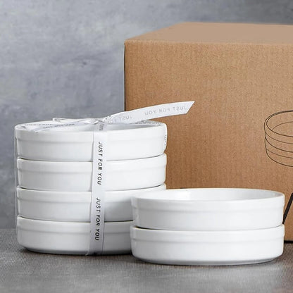New-Ramekins 4 Oz, Creme Brulee Ramekins Oven Safe  Shallow Souffle Dishes For Baking Custard, Quiche Pans 6Pack