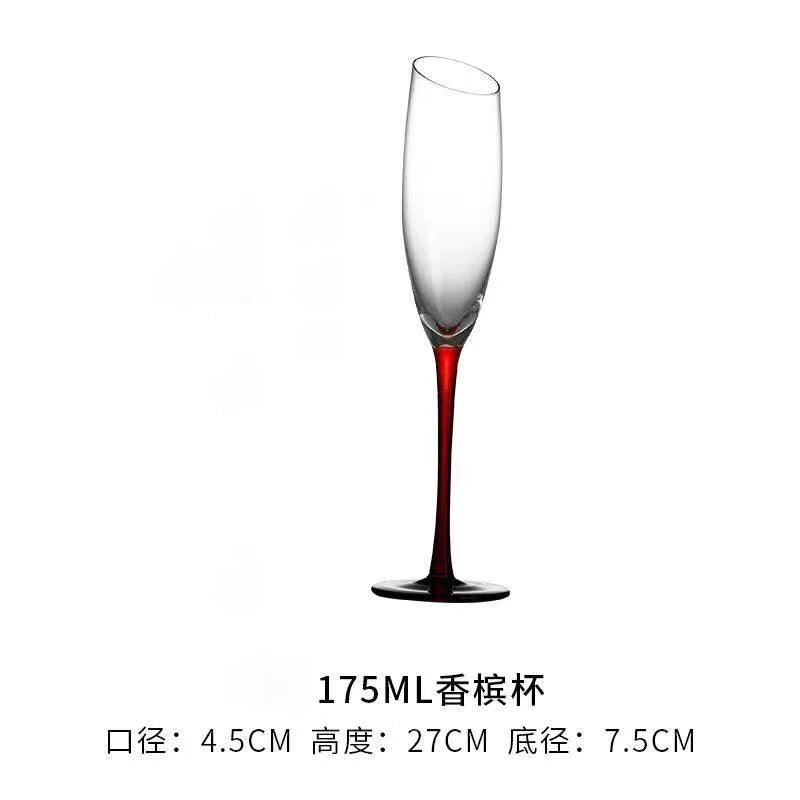 2Pcs/sets European Champagne Glass Goblet Gift Box Creative Crystal Glass Red Wine Champagne Glass Friends And Couples Gift