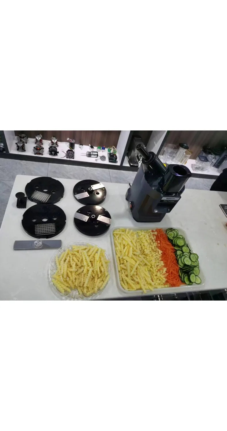 220V Vegetable Chopper  Multifunctional Electric Cutting Machine Carrot Potato Cutter Slice Shred Diced Food Processor
