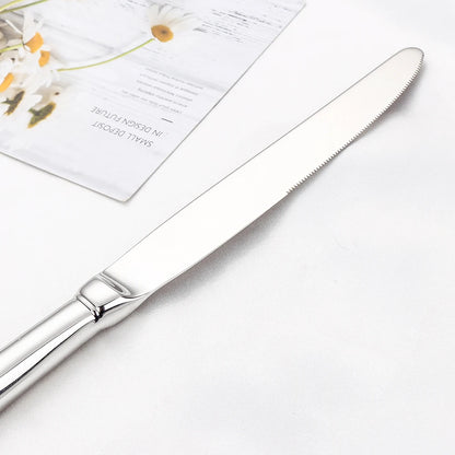 Royal Pack of 6 Table Knives Mirror Polished Set of 6 Dinner Knife Dishwasher Safe Suitable for Home Use Kitchen Pub