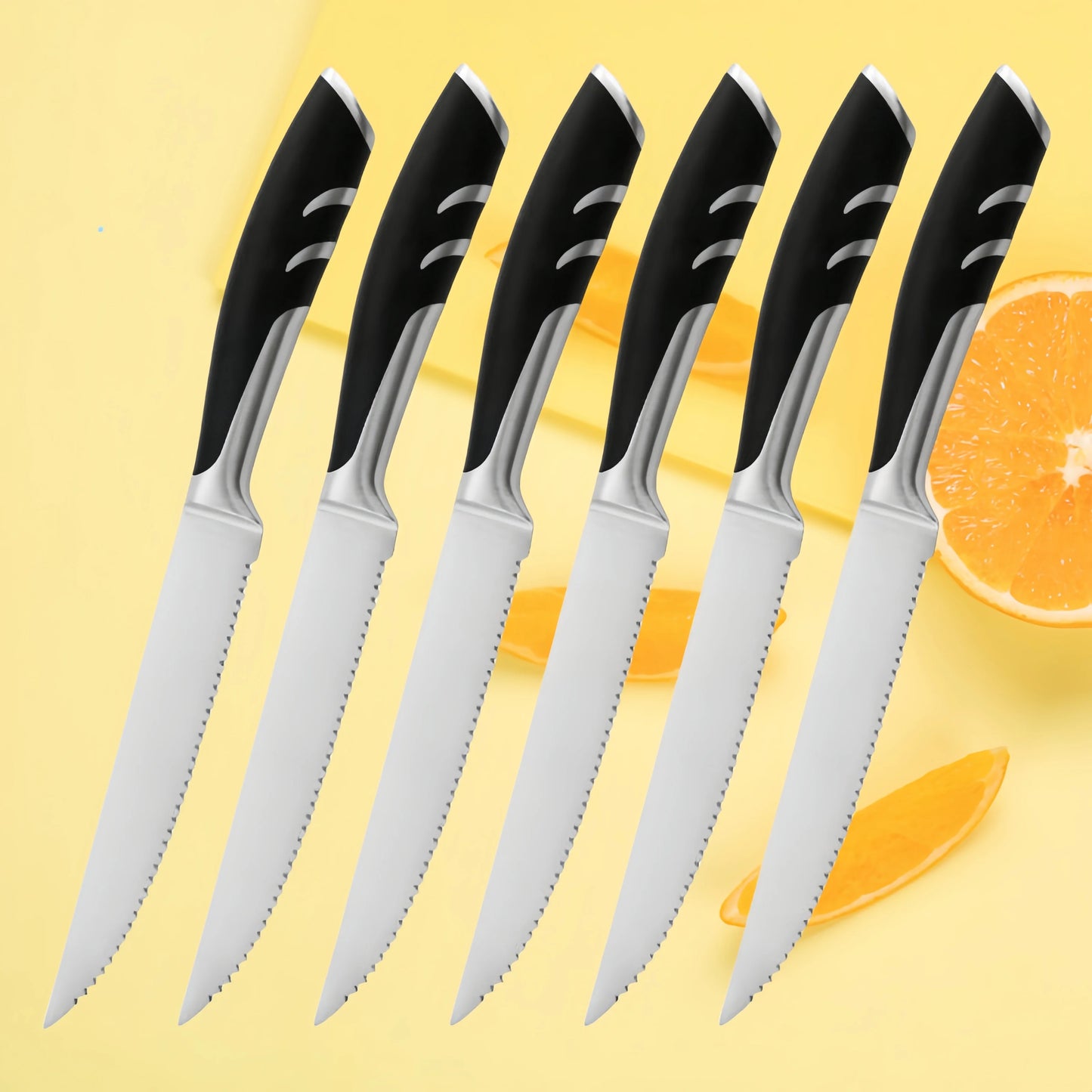 1/4/6/8 German High Carbon Stainless Steel Steak Knife Set Table Knife And Table Fork Set Double Forged Full Handle Dinner Knife