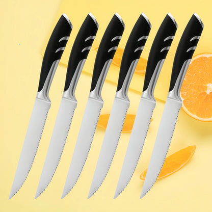 1/4/6/8 German High Carbon Stainless Steel Steak Knife Set Table Knife And Table Fork Set Double Forged Full Handle Dinner Knife